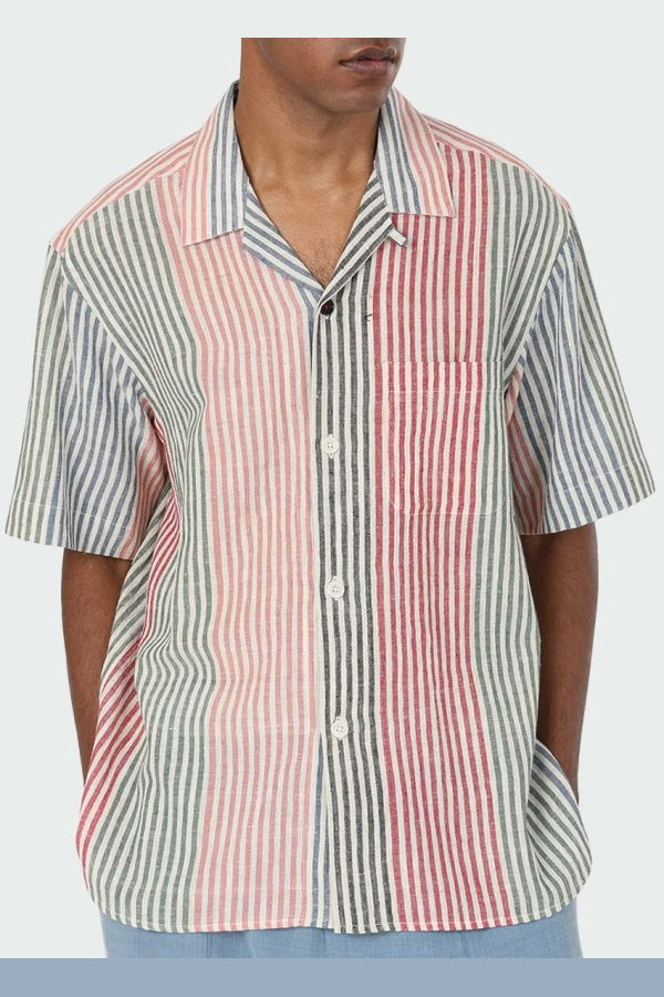 Kardo Ronen Handwoven Stripe Multi Shirt
