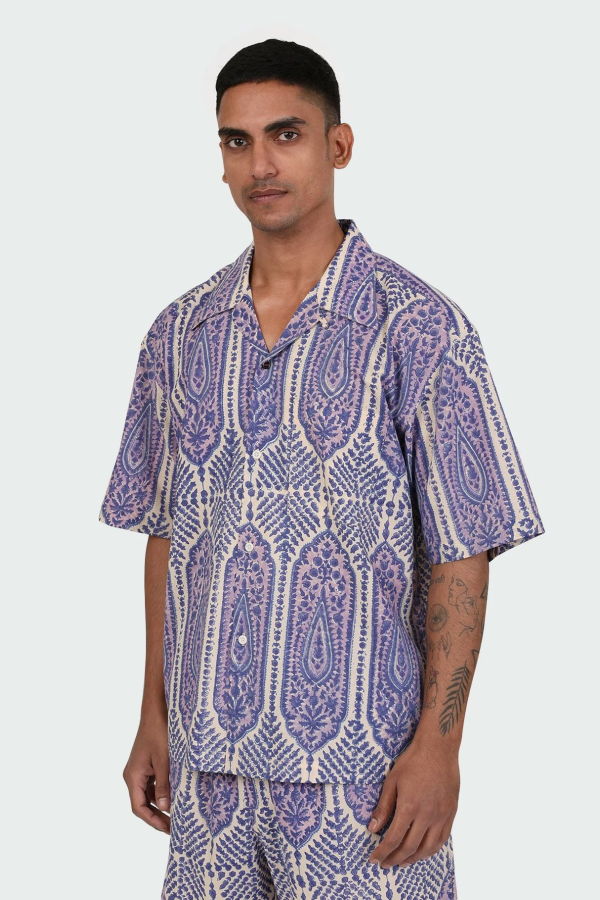 Kardo Rohit Purple Paisley BP05 Shirt