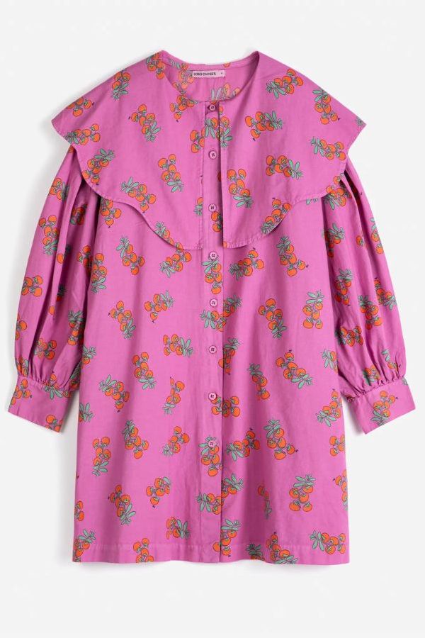 Bobo Choses Juicy Tomatoes Big Collar Dress - Purple