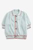 Bobo Choses Openwork Knitted Cardigan - Light Blue - Thumbnail 4