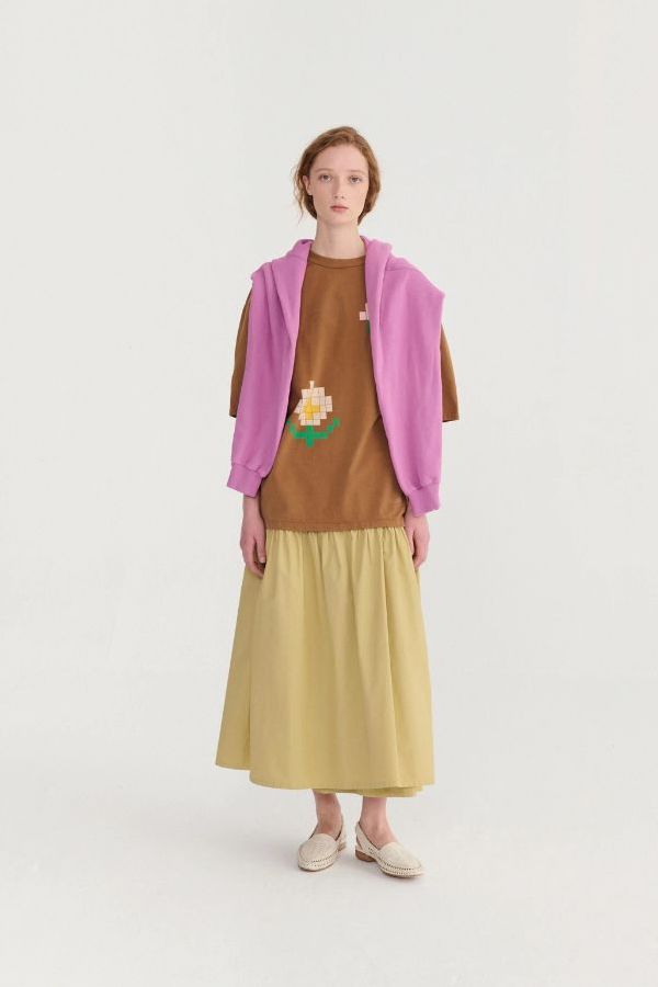 Bobo Choses Paper Touch Wrap Skirt - Khaki