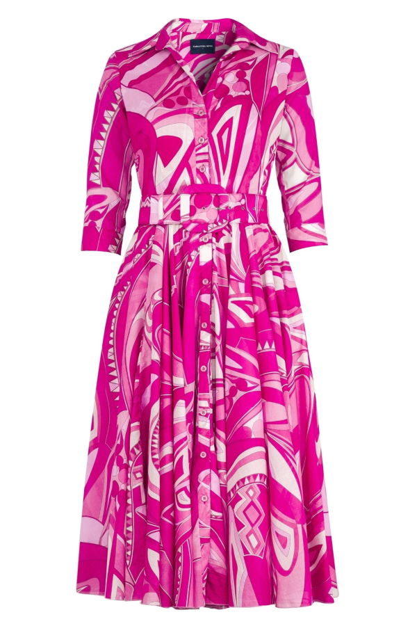 Samantha Sung Aster Pucciesque Africani Dress - Pink