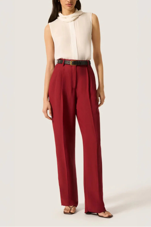 Argent Sleeveless Bow Blouse Top - Ivory