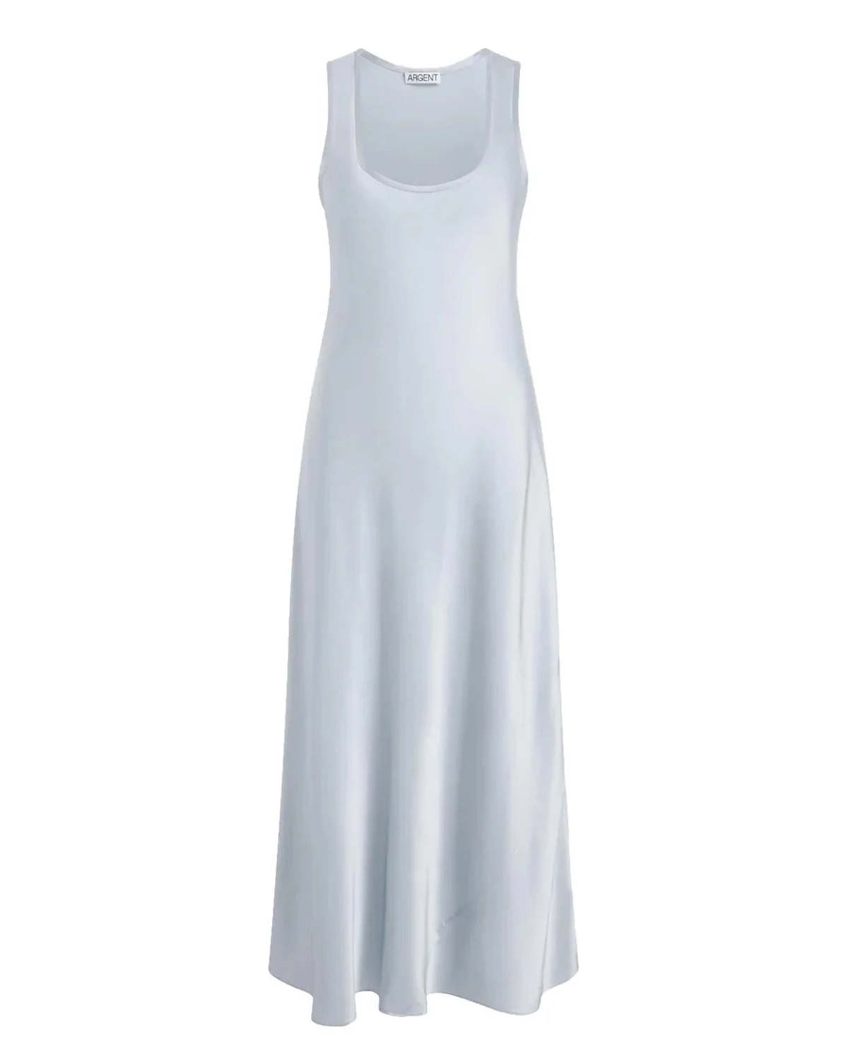Argent Tank Silk Charmeuse Dress - Blue - Image 1 of 8