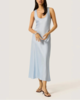 Argent Tank Silk Charmeuse Dress - Blue - Thumbnail 5