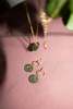 Seree Coin Jade Hollow Earrings - Green - Thumbnail 3