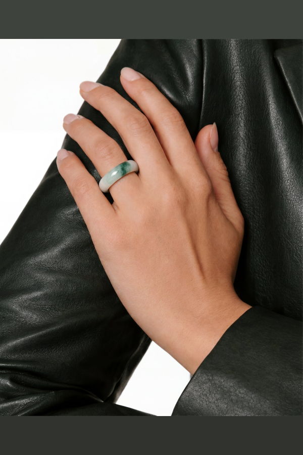 Seree Koi  Mottled Jade Ring