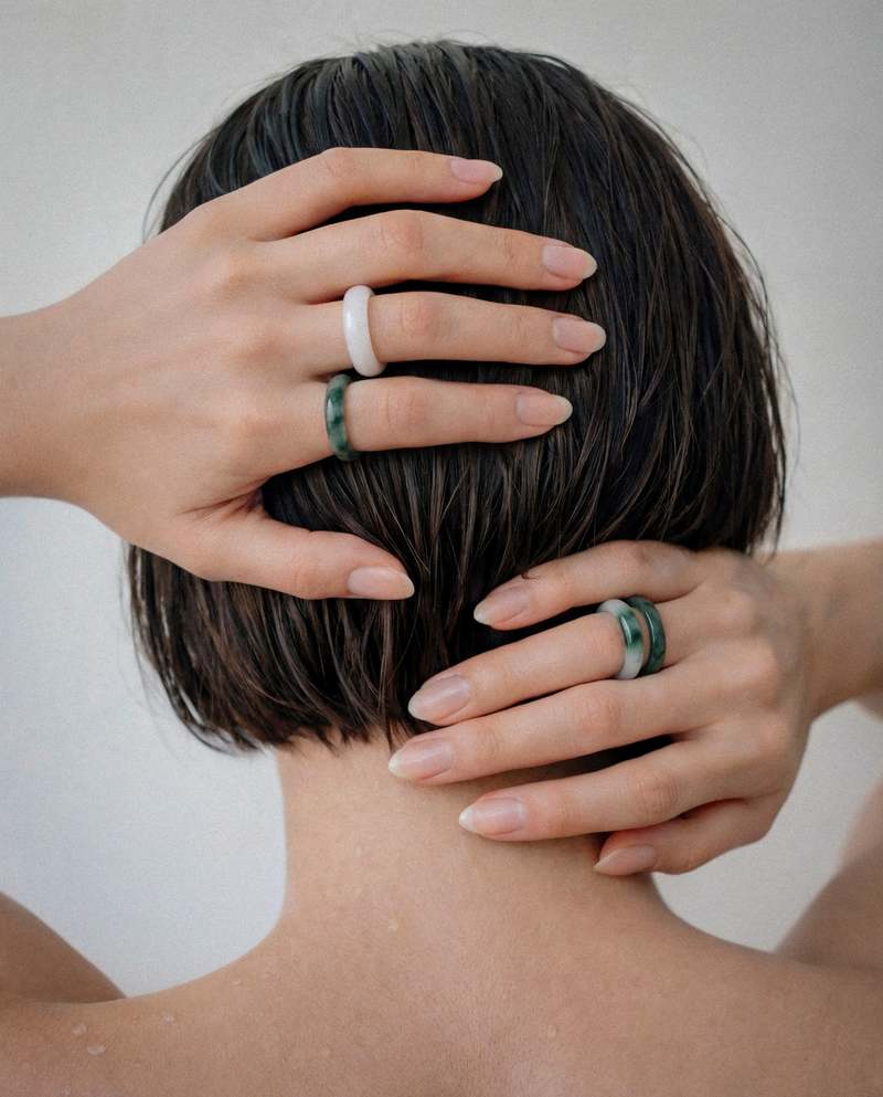 Seree Koi  Mottled Jade Ring