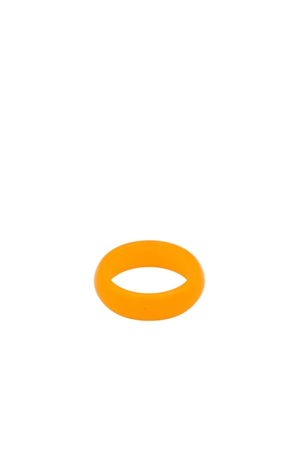 seree Mandarin Orange jade stone ring - Orange