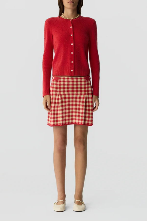 Guest in Residence Compass Jane Cardigan - Scarlet