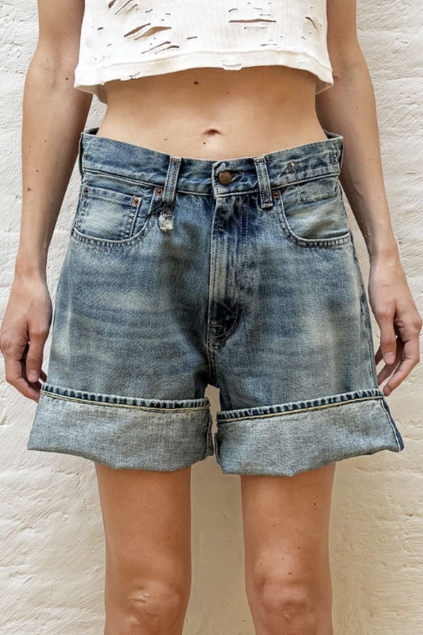 R13 Nina Cuffed Short - Lapis