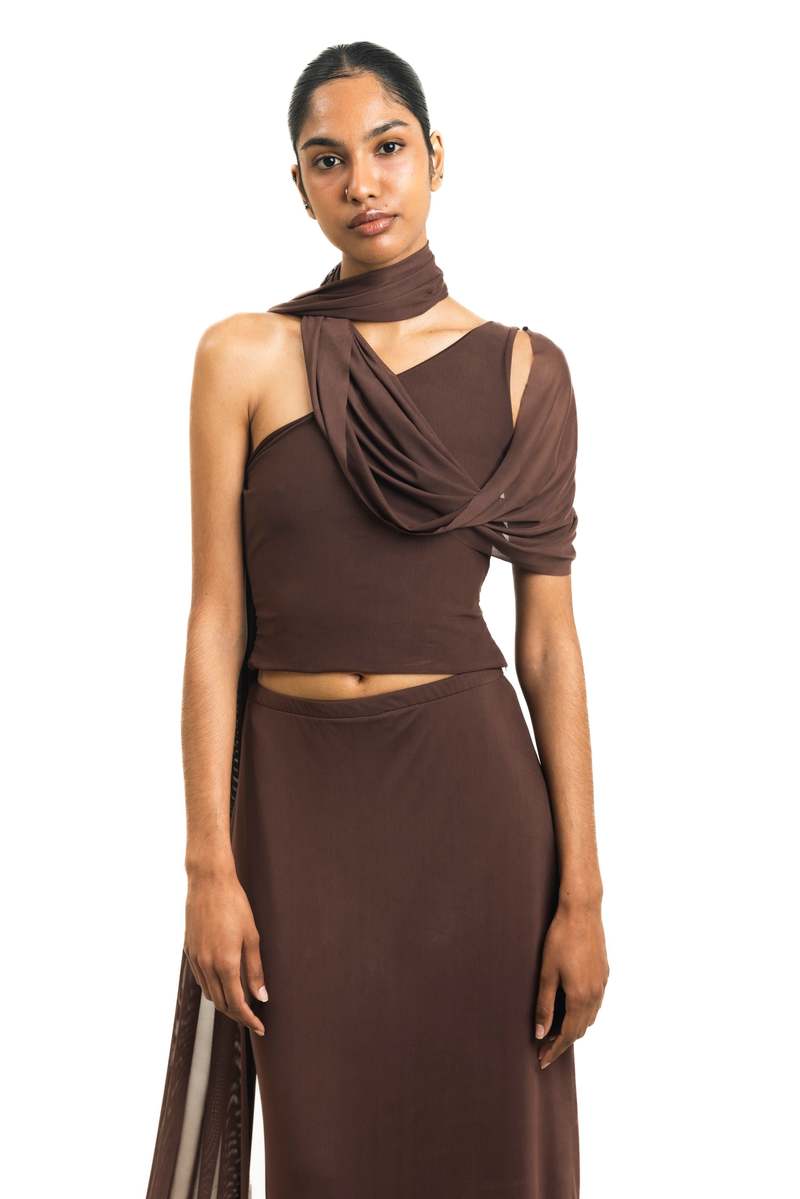 Hanan Sharifa Merzouga Top - Chocolate Brown
