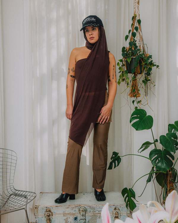 Hanan Sharifa Merzouga Top - Chocolate Brown