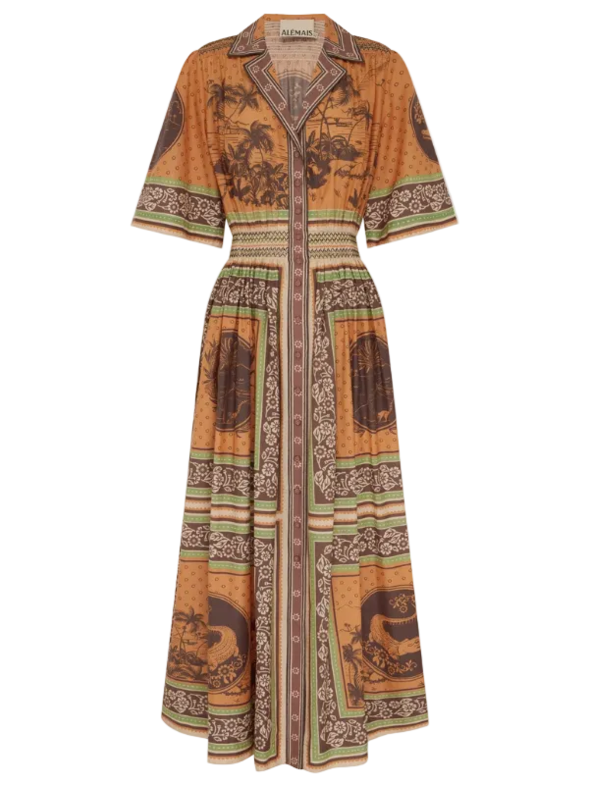 ALEMAIS Alberta Smocked Shirtdress Dress - Image 1 of 4