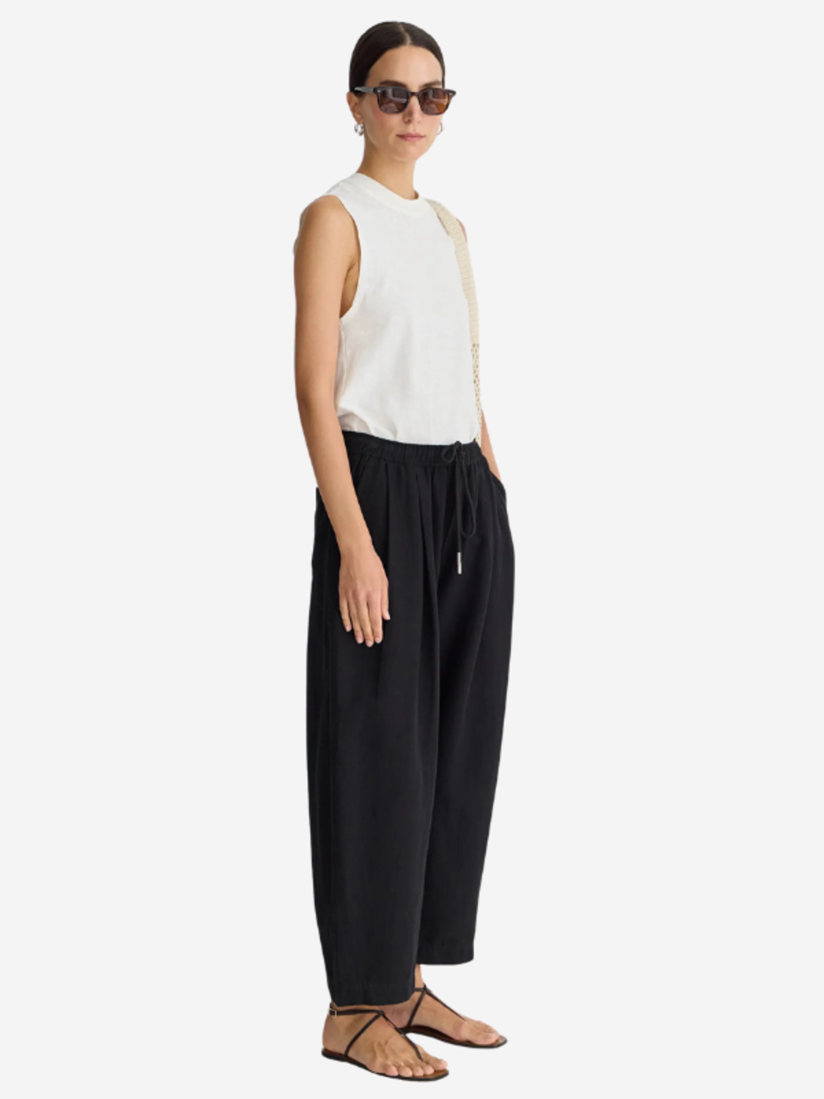 Apiece Apart Everyday Pull-On Pants - Black - Image 3 of 4