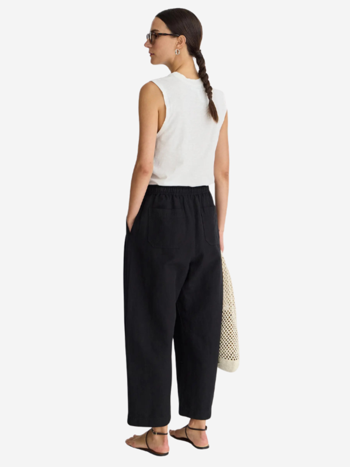 Apiece Apart Everyday Pull-On Pants - Black - Image 4 of 4