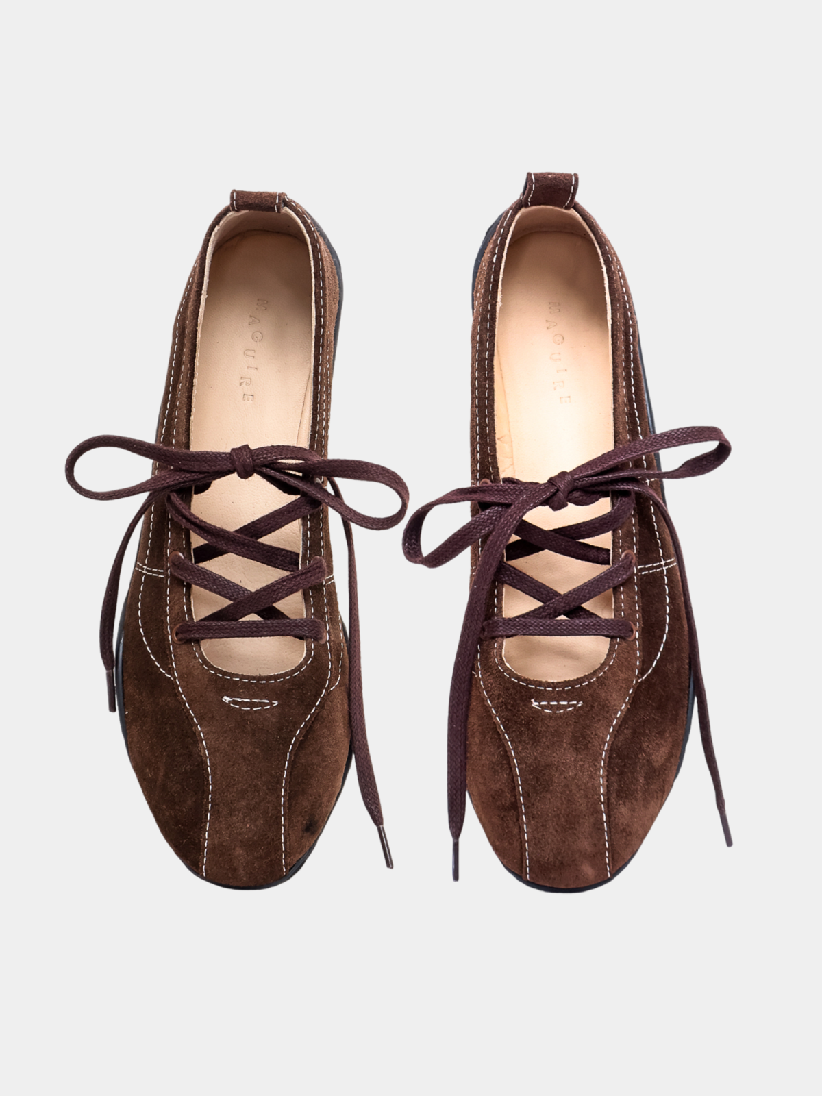 Maguire Zava Suede Ballet Flats - Brown - Image 3 of 6