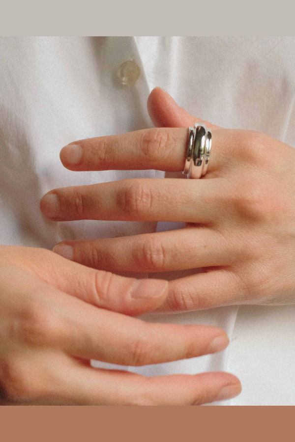 Virginia Jirash Thick Ring - Silver