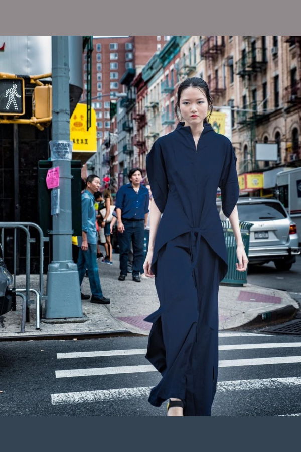 MONOSUIT Plus Size Lea Jumpsuit - Navy Blue