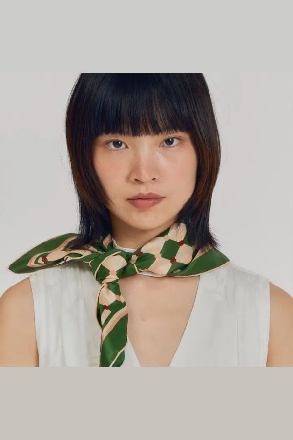 Lost Pattern Checkerboard Silk Scarf