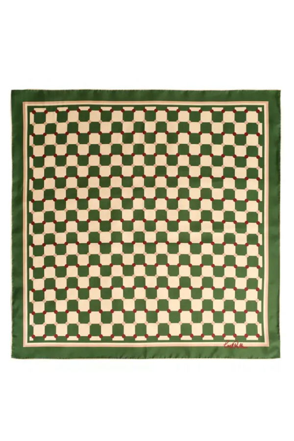 Lost Pattern Checkerboard Silk Scarf