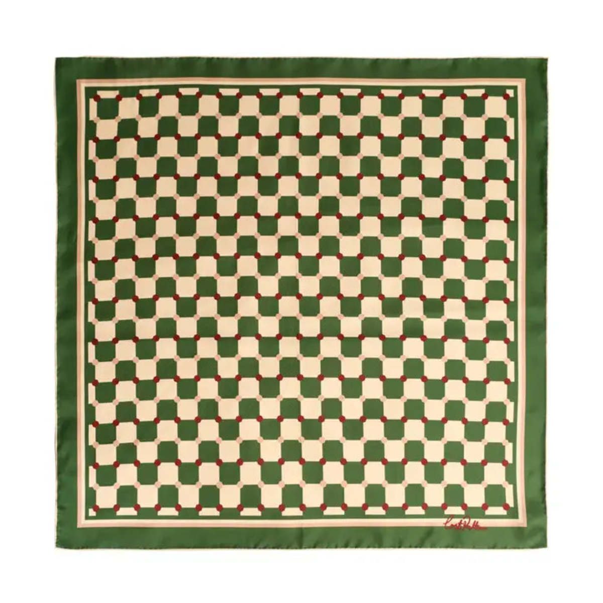 Lost Pattern Checkerboard Silk Scarf - Image 2 of 3