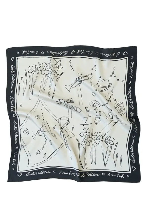 Lost Pattern New York in Sketches Scarf