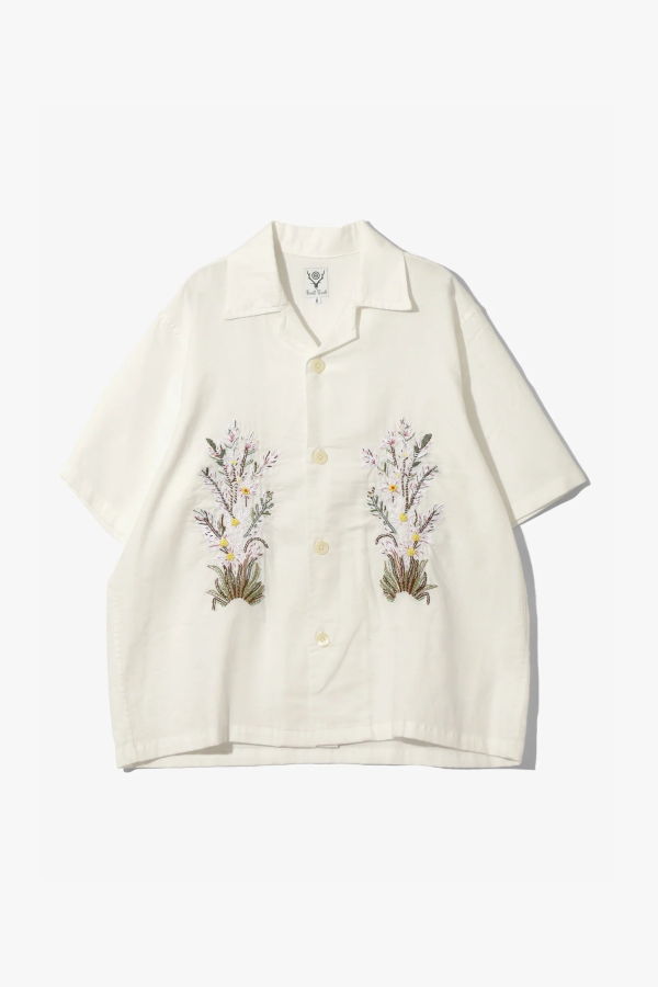 South2 West8 Flower Embroidery Cabana Shirt
