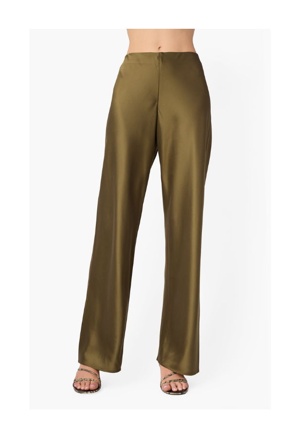 Cami NYC Bristol Mid Rise Pant in Grove Pants - Bronze
