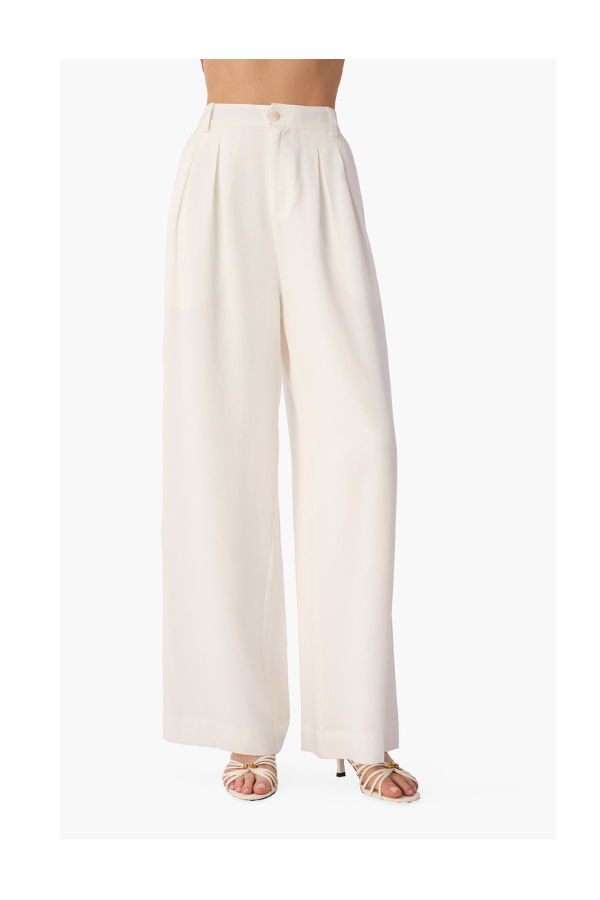 Cami NYC Davina Wide Leg Tencel Pant - White