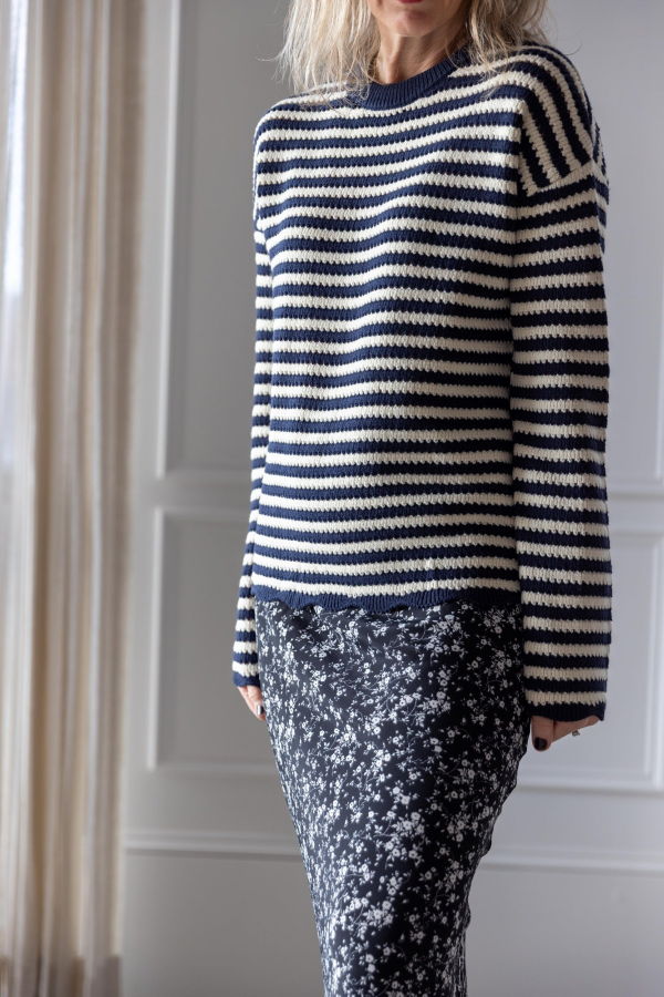 ciao lucia Febo Pullover Sweater - Navy Stripe