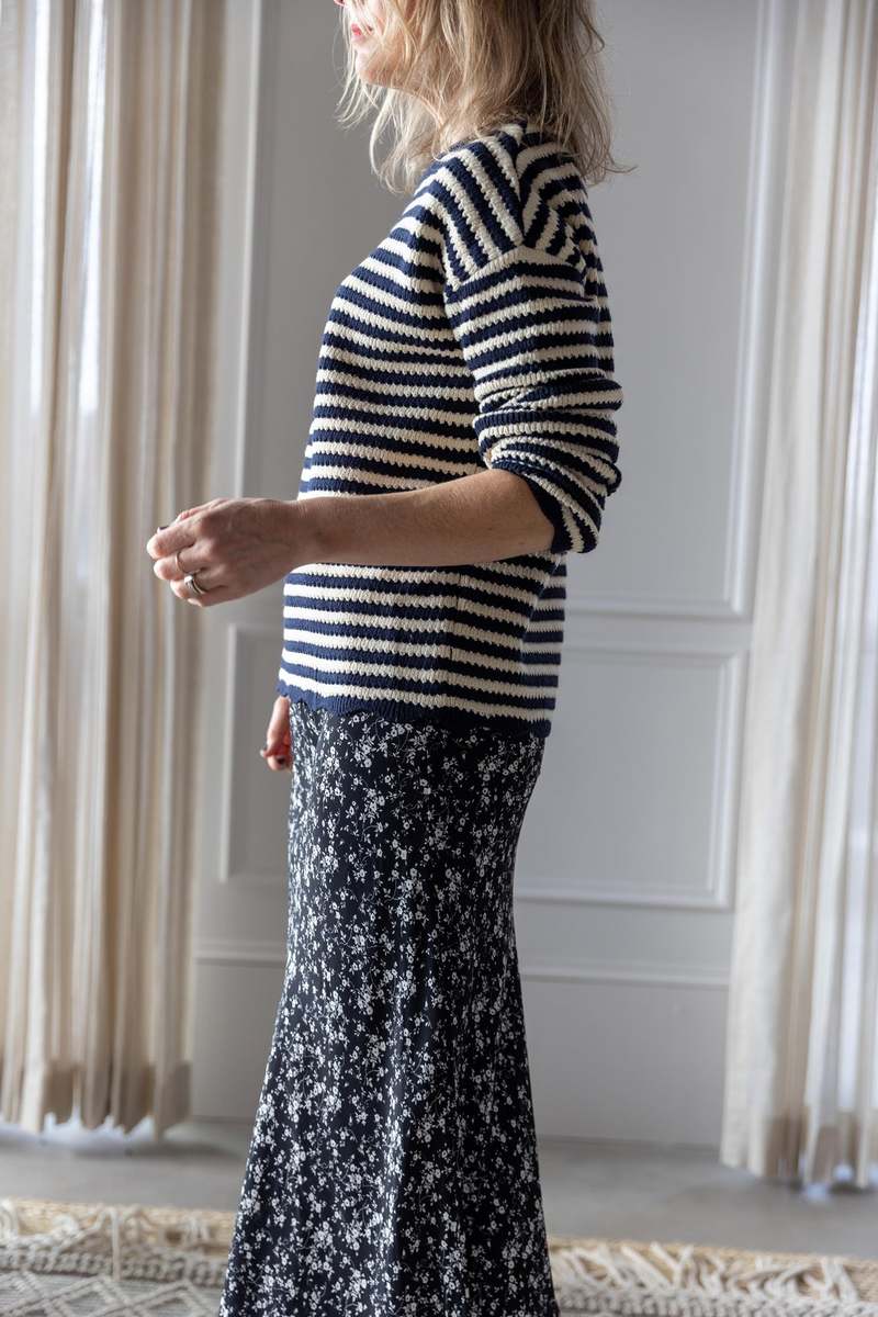 ciao lucia Febo Pullover Sweater - Navy Stripe