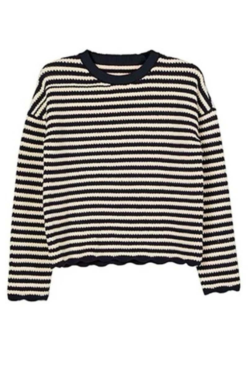 ciao lucia Febo Pullover Sweater - Navy Stripe