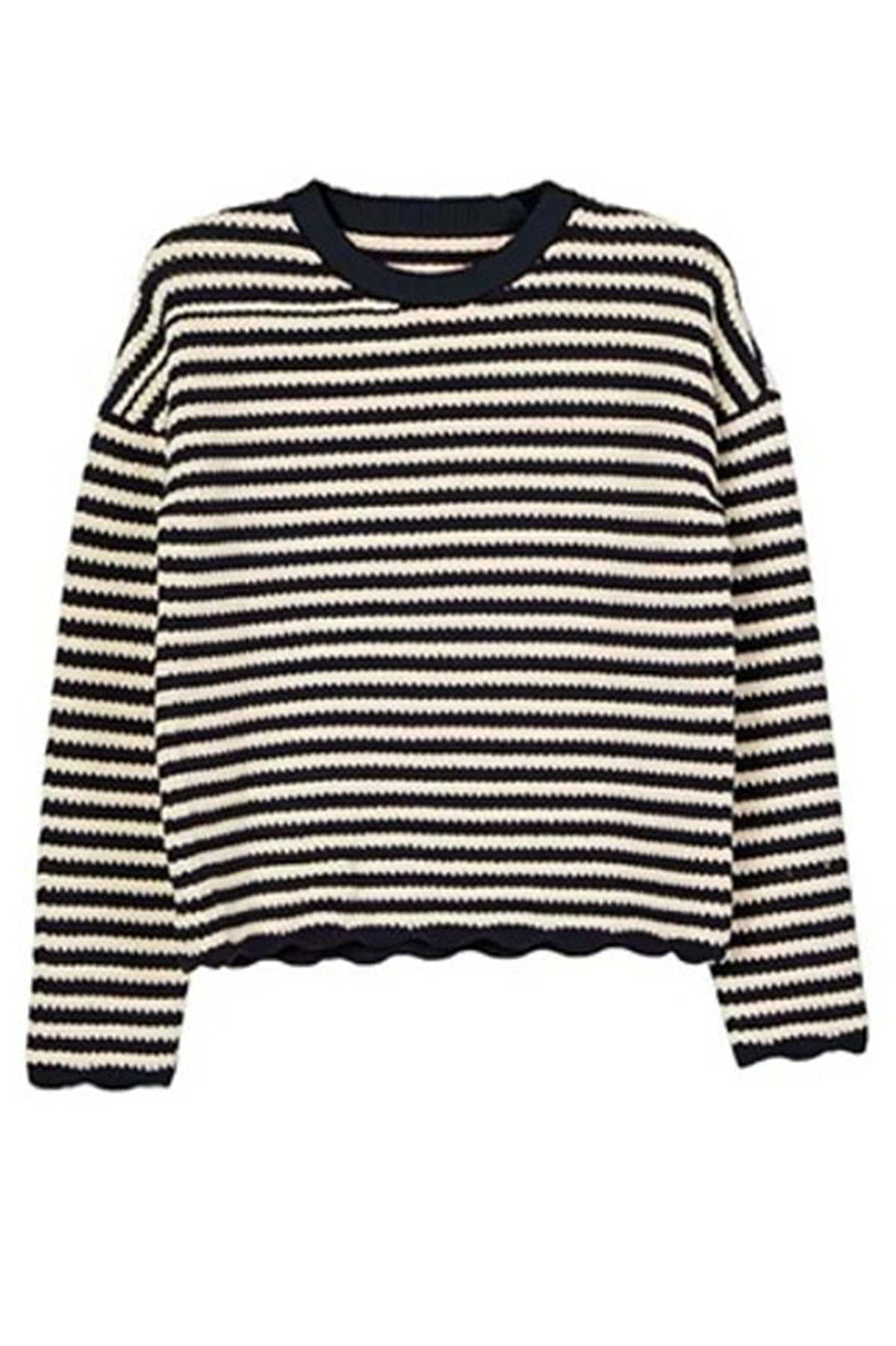 ciao lucia Febo Pullover Sweater - Navy Stripe - Image 5 of 6