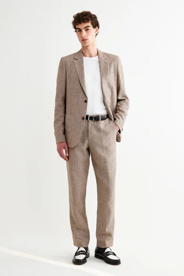 Wax London Finery Blazer 2.0 Linen Stripe Blazer