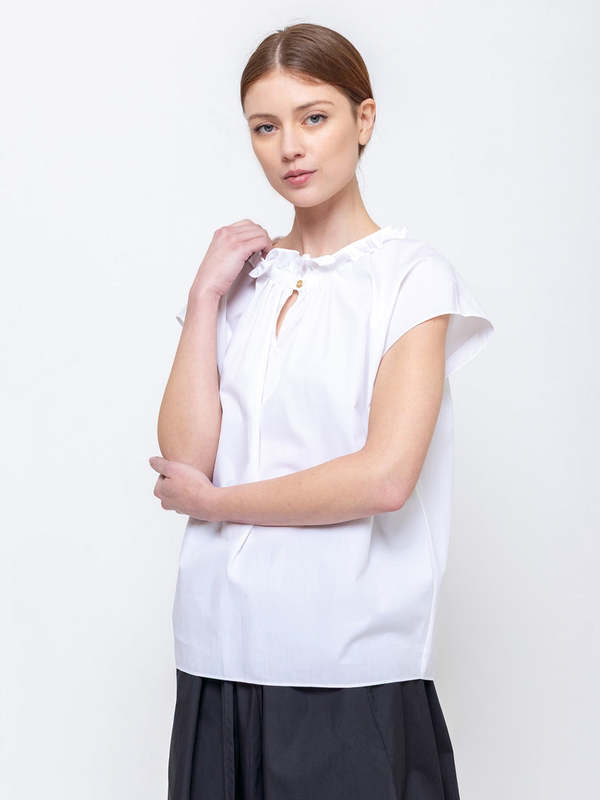 Atlantique Ascoli ブラウス レディース Atlantique Ascoli Cap-Sleeve Sweat Blouse – Atlantic Nantucket