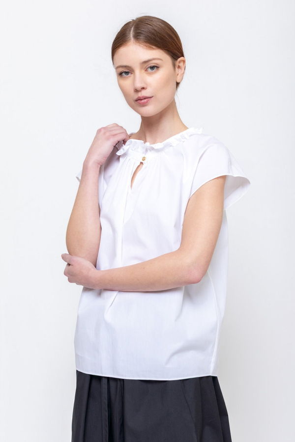 Atlantique Ascoli Cap Sleeve Blouse