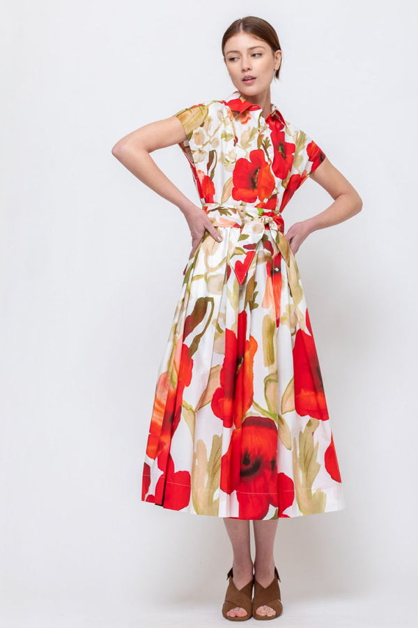 Sara Roka Etrelle Dress - Poppies
