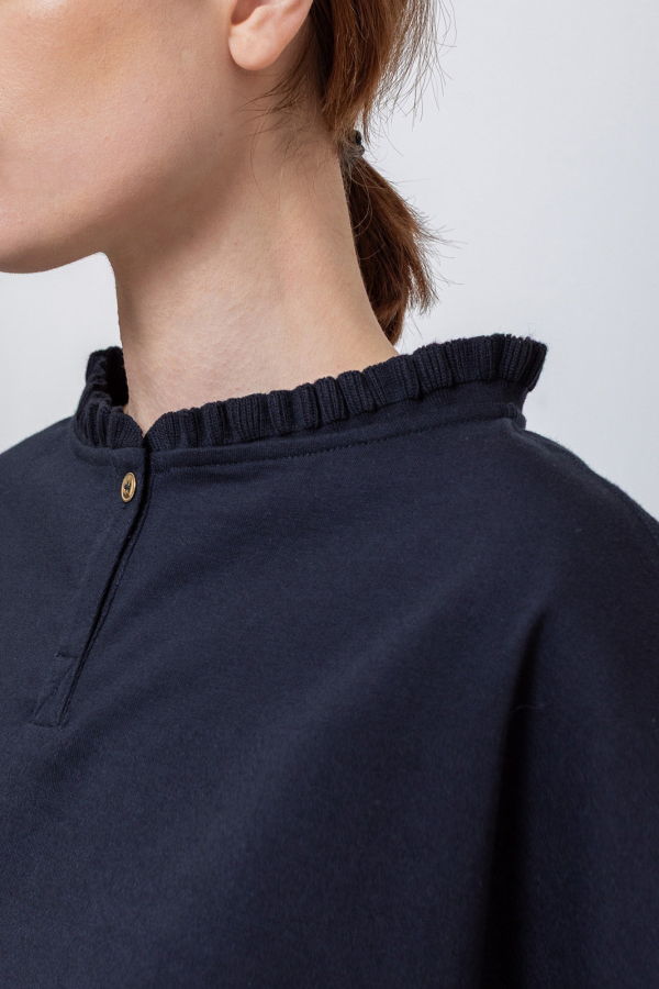 Atlantique Ascoli Henley Blouse - Navy