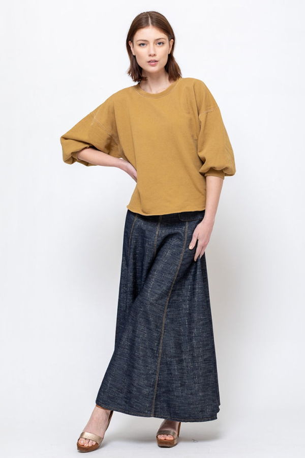 Susanne Bommer Long Skirt with Flap Pockets