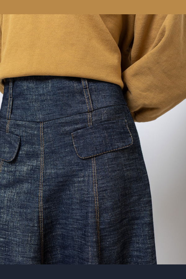 Susanne Bommer Long Skirt with Flap Pockets