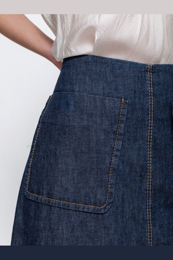 Susanne Bommer Patch Pocket Denim Skirt