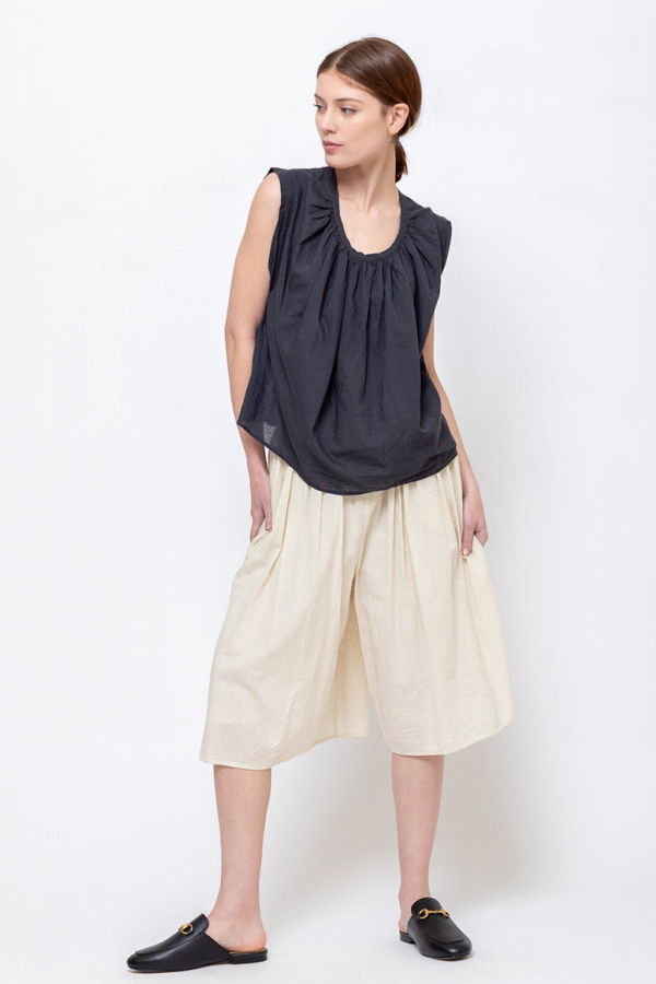 Elsa Esturgie Poudre Bermuda Shorts - Ecru