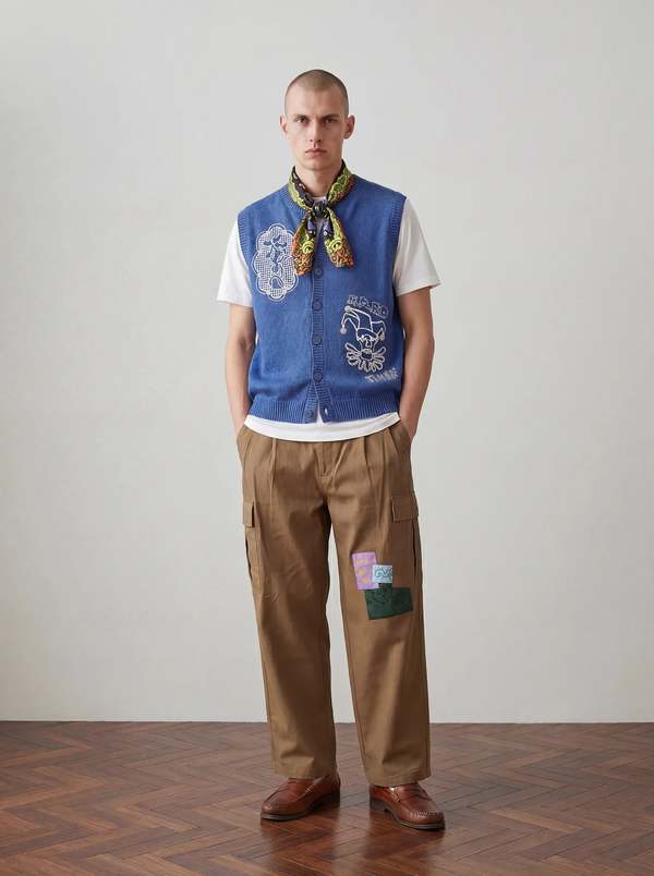 Pas De Mer Fish Trousers - Light Brown