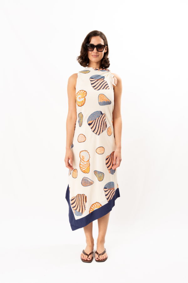 Simon Miller Alva Crepe Tie Dress - Natural Shell