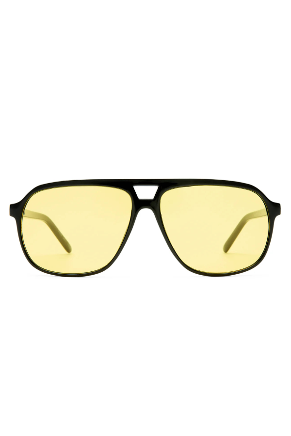 AIRE Monoceros Sunglasses - Black Frame/Yellow Lens