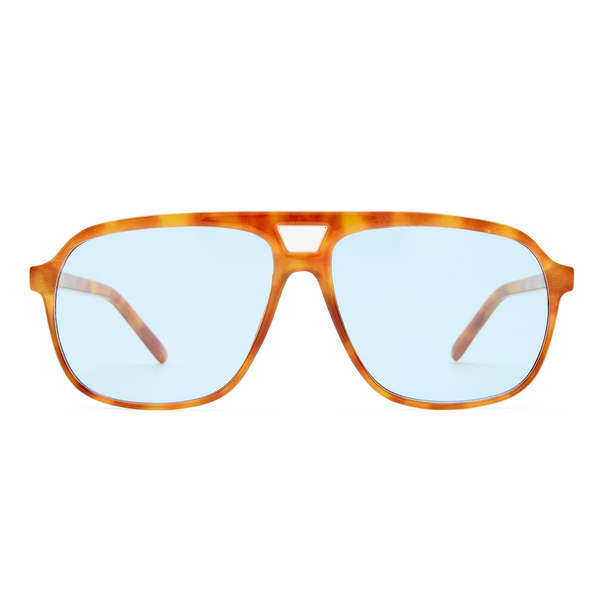 AIRE Monoceros Sunglasses - Vintage Tort Frame/Sky Blue Lens