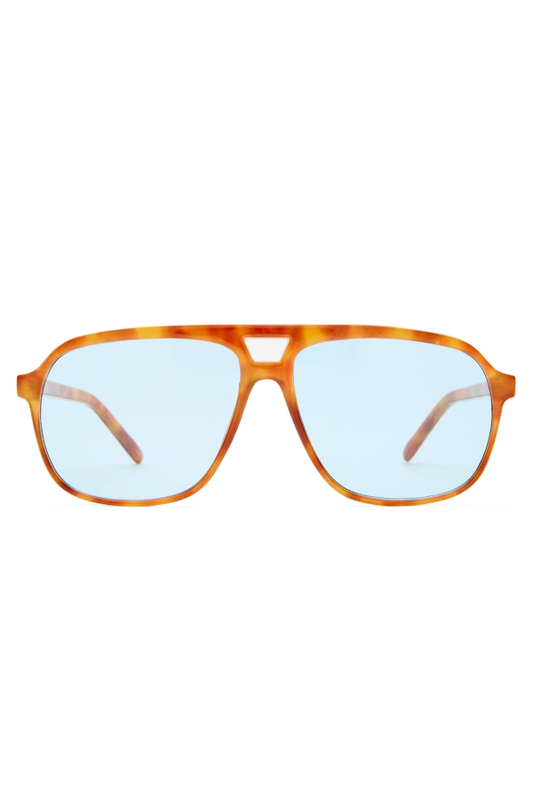 AIRE Monoceros Sunglasses - Vintage Tort Frame/Sky Blue Lens