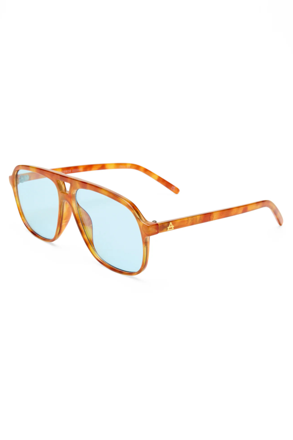 AIRE Monoceros Sunglasses - Vintage Tort Frame/Sky Blue Lens