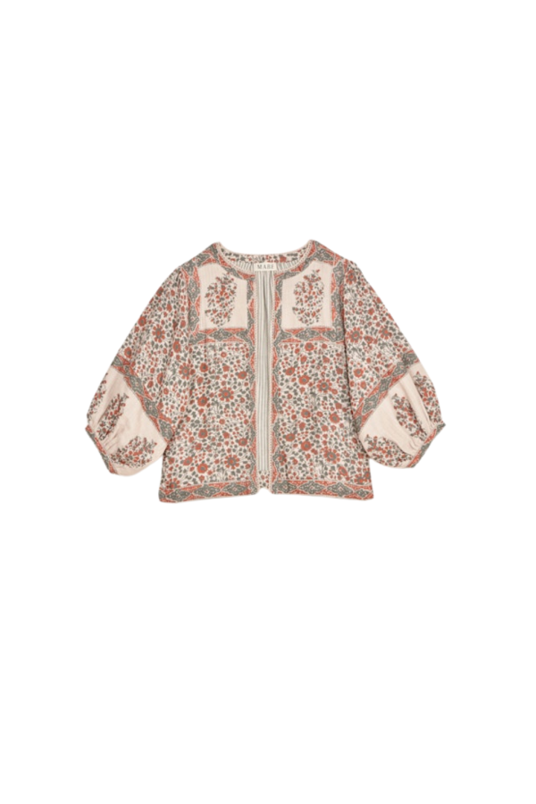 M.A.B.E Della Print Jacket - Rust/Khaki